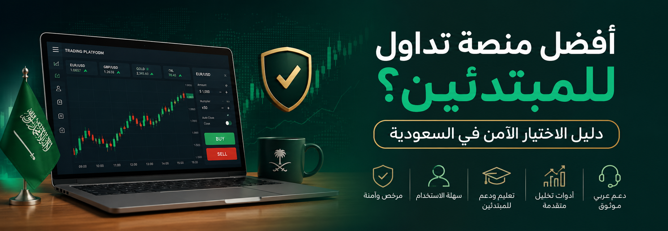 أفضل منصة تداول للمبتدئين؟ دليل الاختيار الآمن في السعودية